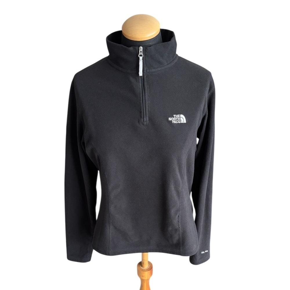 The North Face Glacier Sweater Black Fleece Jacket Quarter-Zip Pullover Size M